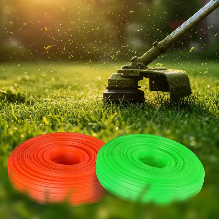 10M X 2.4Mm Set Of 6 Trimmer Line Garden Grass Strimmer Nylon Round String Orange