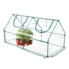 Mini Greenhouse With Clear Durable Pvc Cover Small Plant Grow House For Garden Outdoor Fruit & Veg Growhouse