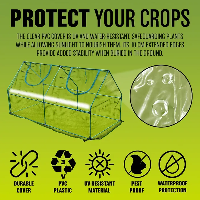 Mini Greenhouse With Clear Durable Pvc Cover Small Plant Grow House For Garden Outdoor Fruit & Veg Growhouse