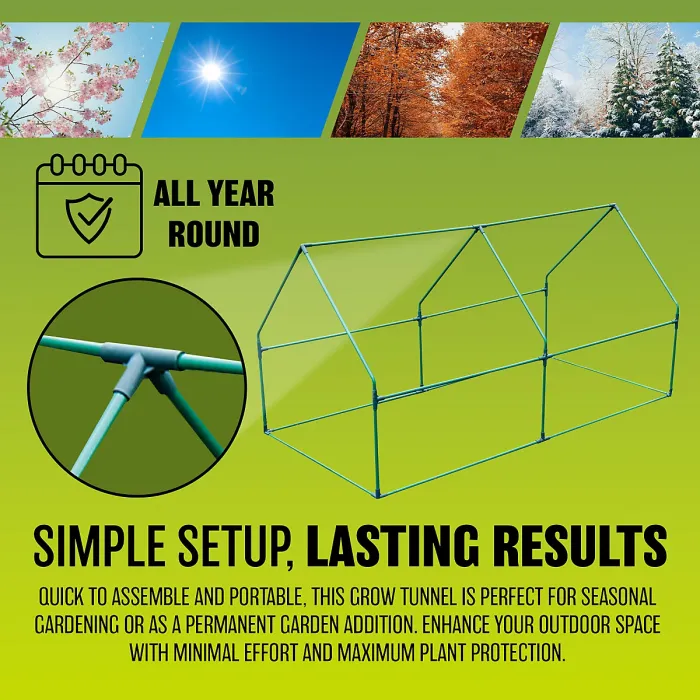 Mini Greenhouse With Clear Durable Pvc Cover Small Plant Grow House For Garden Outdoor Fruit & Veg Growhouse