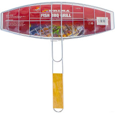 Fish Bbq Grill Barbecue Handle Portable Non Slip Cooking Outdoor Party Tool