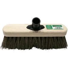 Brush Head Wooden Hard Yard Sweeping Cleaning Garden Broom Bristle Stiff 10 Inch Accessory Hand Tools Multi Use Indoor & Outdoor