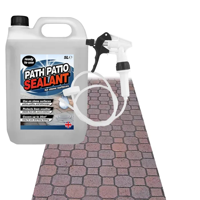 4 x 5L Path & Patio Sealant For Stone Surfaces Patios & Paths With Convenient Long Hose Trigger
