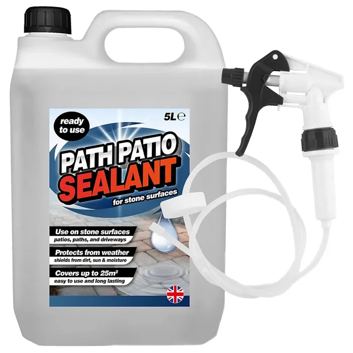 4 x 5L Path & Patio Sealant For Stone Surfaces Patios & Paths With Convenient Long Hose Trigger