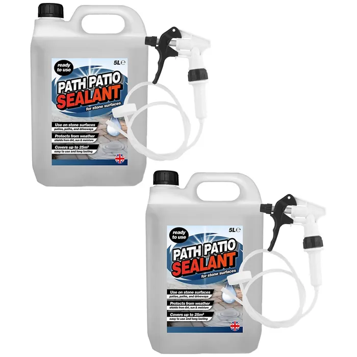 4 x 5L Path & Patio Sealant For Stone Surfaces Patios & Paths With Convenient Long Hose Trigger