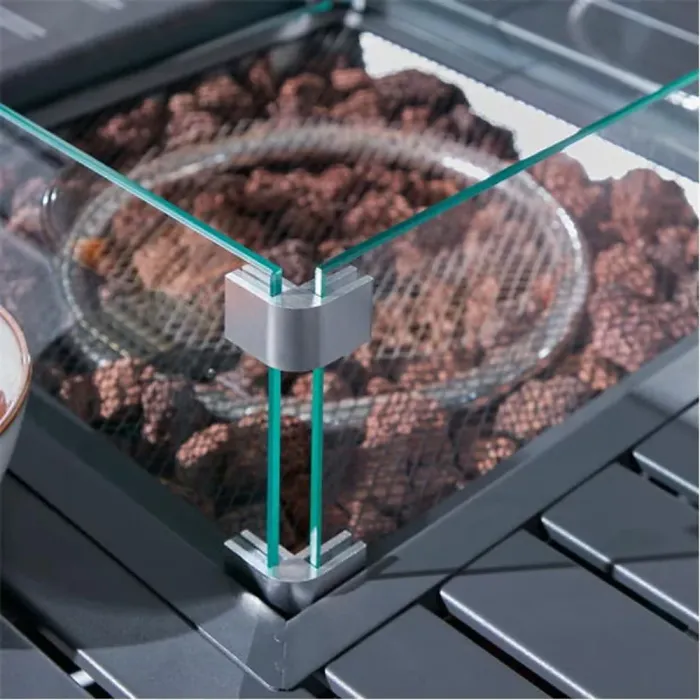 Slate Firepit Table Set - Outdoor Garden Seating