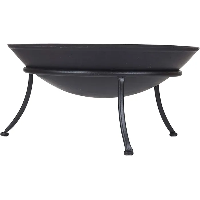 Black Melbourne Iron Cast Metal Fire Pit Bowls for Outdoor BBQ, Heating and Garden