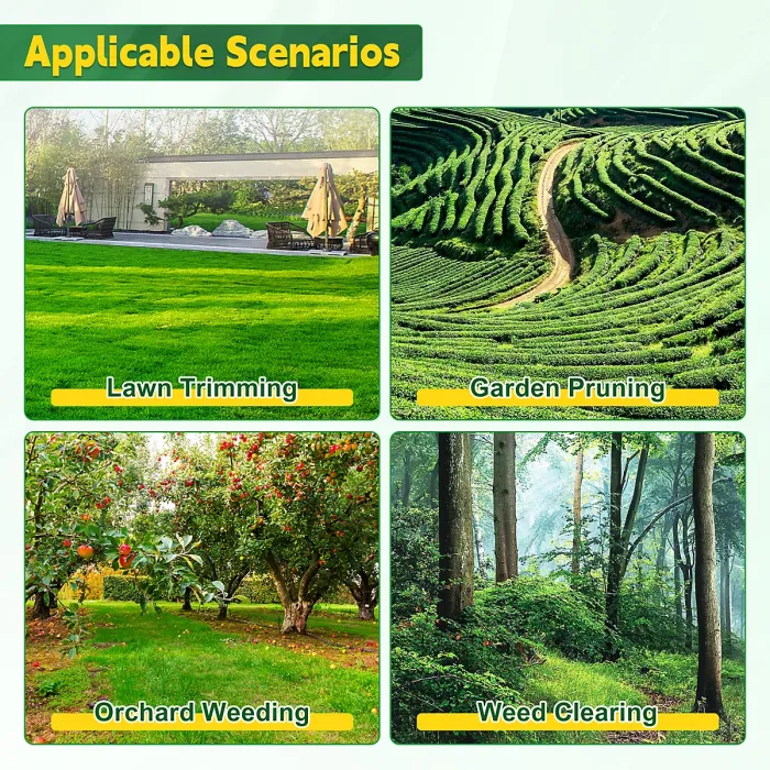 WOWLED 1 Spool Round String Trimmer Line, Nylon Weed Eater String 2.4mm x 100m, 095 Trimmer Line Heavy Duty for Lawn Mower