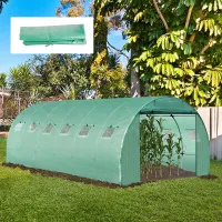 Outsunny 6 x 3 x 2m Greenhouse Replacement Cover ONLY for Tunnel Greenhouse