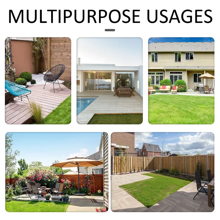 Outsunny 6 PCS Outdoor Rattan Sofa Furniture Sets with Footstool Cushions Brown