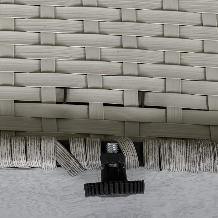 Outsunny 6 PCS Outdoor Rattan Sofa Furniture Sets with Footstool Cushions Grey