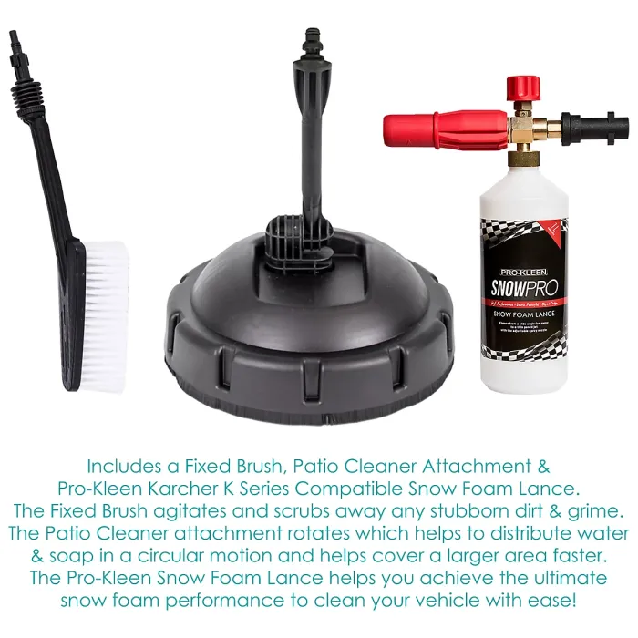 Pro-Kleen Pressure Washer Jet Power Wash Electric 1400W High Performance Cleaner With Accessories For car & Patio