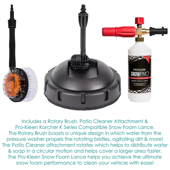 Pro-Kleen Pressure Washer Jet Power Wash Electric 1400W High Performance Cleaner With Accessories , Portable For Patio and Car