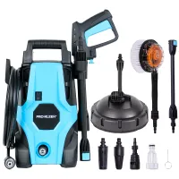 Pro-Kleen Pressure Jet Washer Power Wash Electric 1400W High Performance Cleaner With Accessories For Patio and Car, Portable