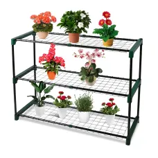 3 Tier Greenhouse for Indoor & Outdoor Use Durable Steel Frame Clear PVC Cover Ideal for Growing Vegetables Flowers