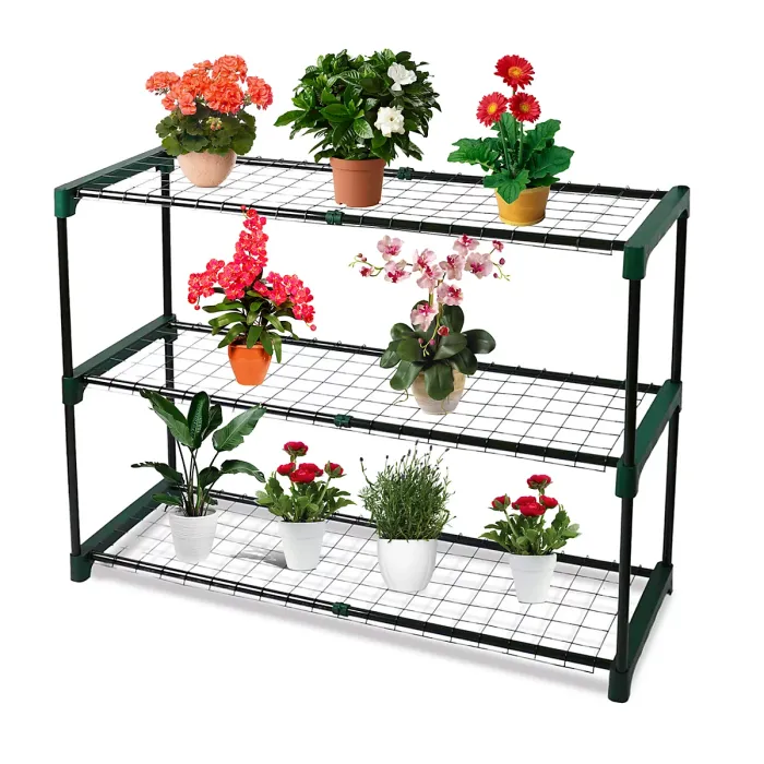 3 Tier Greenhouse for Indoor & Outdoor Use Durable Steel Frame Clear PVC Cover Ideal for Growing Vegetables Flowers