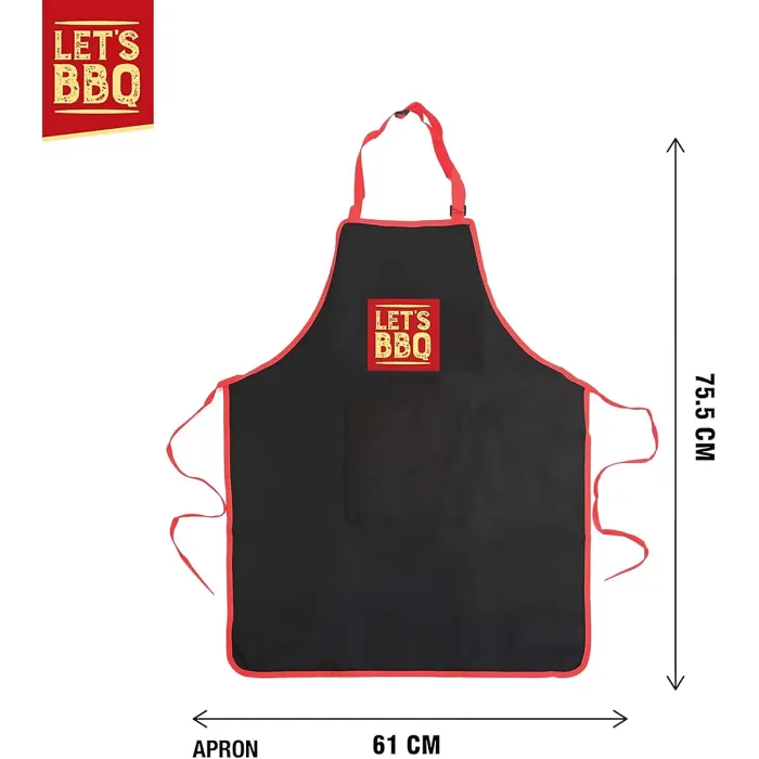 BBQ Tool Set with Case 12 Pcs BBQ Accessories Kit w/ Food Turner Fork Tongs Silicone Brush, 6x Skewers Apron Barbecue Utensils