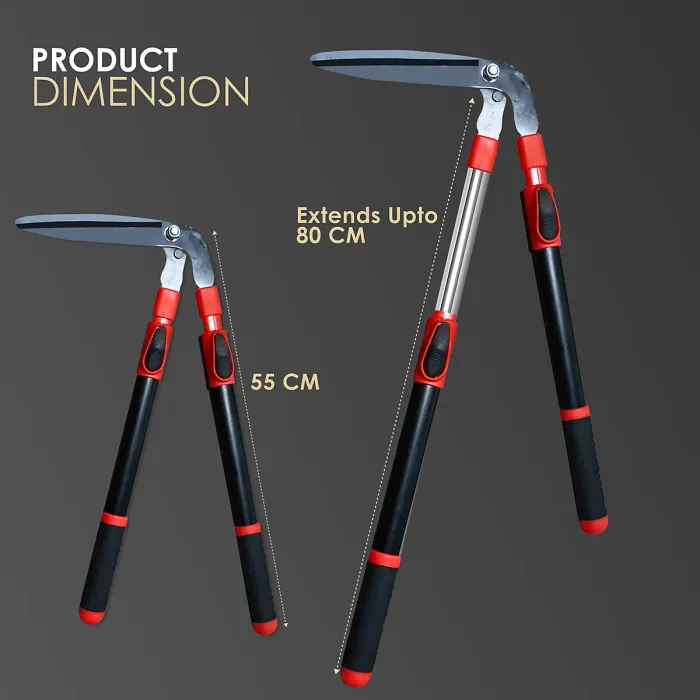 Telescopic Edging Shears 80CM Extendable Long Handle Lawn Edging Shears for Grass Cutter, Handheld Garden Shears, Lightweight 3mm
