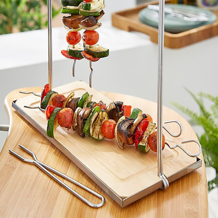 6pc Hanging Skewers with Stand