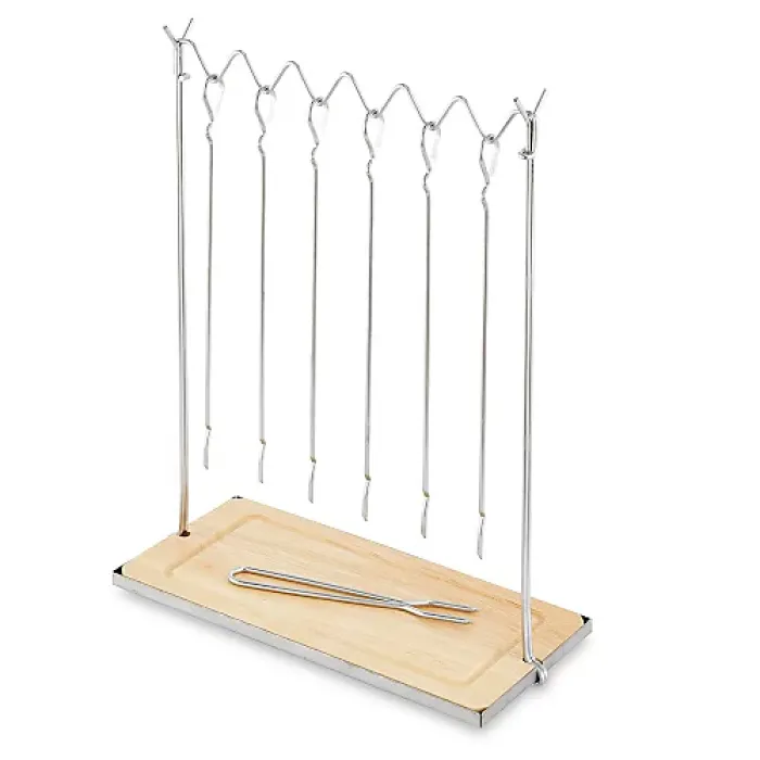 6pc Hanging Skewers with Stand