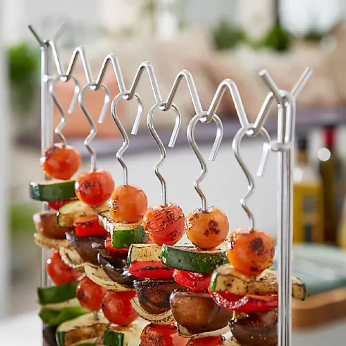 6pc Hanging Skewers with Stand