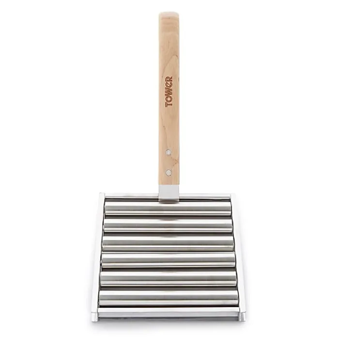 Tower T932024 Hot Dog Roller with wooden handle