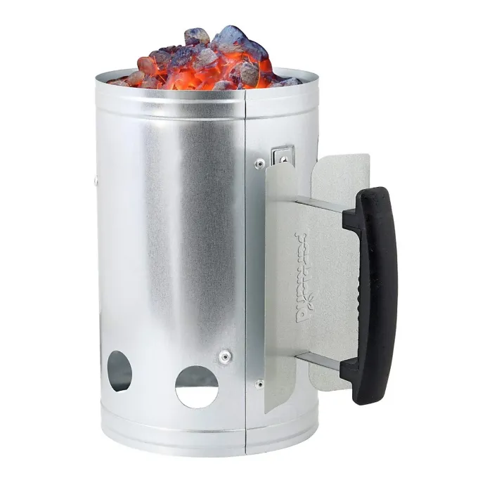 Camping Barbecue Lighting Kit - With Heat Shield Safety Thermoplastic Handle - Charcoal Briquettes Quick Starter