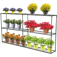 6 Tier Greenhouse Staging and Shelving Racks - Free-Standing Plant Stand for Indoor and Outdoor Use
