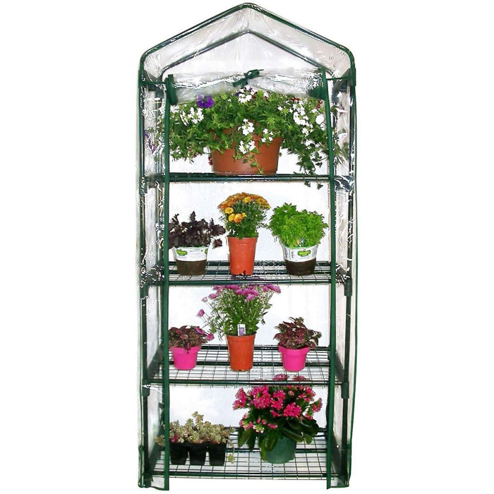 Mini Pop-Up Clear PVC Greenhouse, Ideal for Growing Seeds, Herbs, and Flowers in Small Spaces