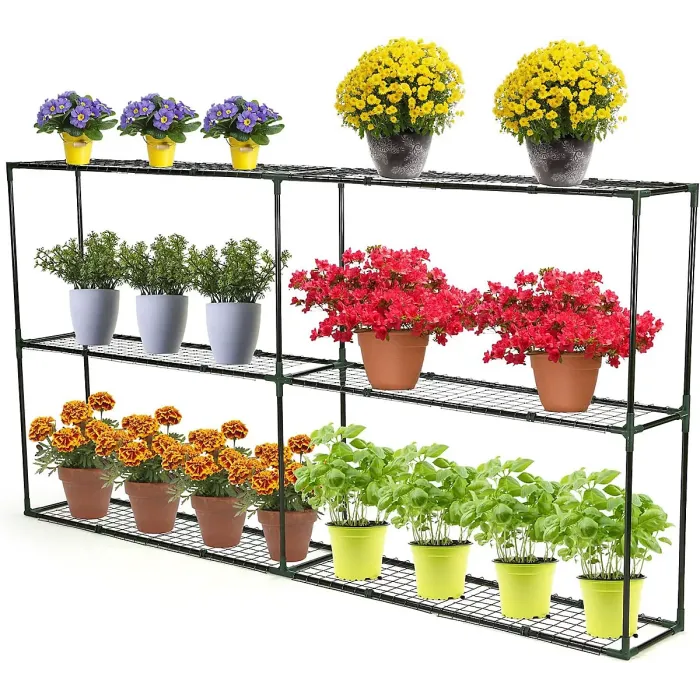 6-Tier Greenhouse Shelving and Staging Rack, Freestanding Plant Stand for Indoor/Outdoor Use