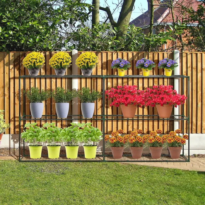 6-Tier Greenhouse Shelving and Staging Rack, Freestanding Plant Stand for Indoor/Outdoor Use