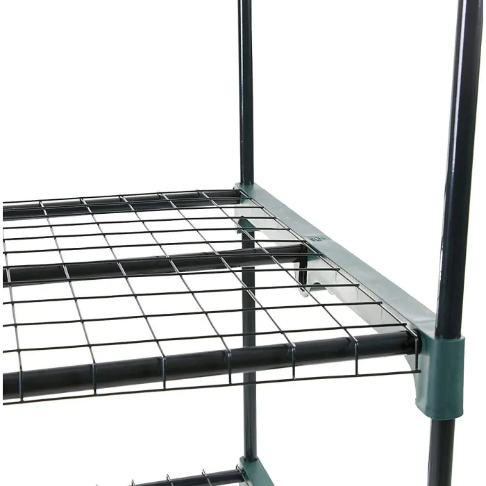 4-Tier Mini Greenhouse with Zipped PVC Cover, Ideal for Protecting Plants from Bad Weather