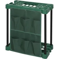 Rectangular Tool Storage Rack for Garage & Garden, Organizes Up to 40 Tools with Slots