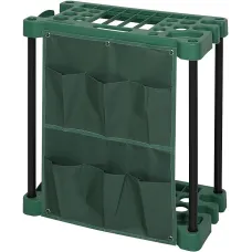 Rectangular Tool Storage Rack for Garage & Garden, Organizes Up to 40 Tools with Slots