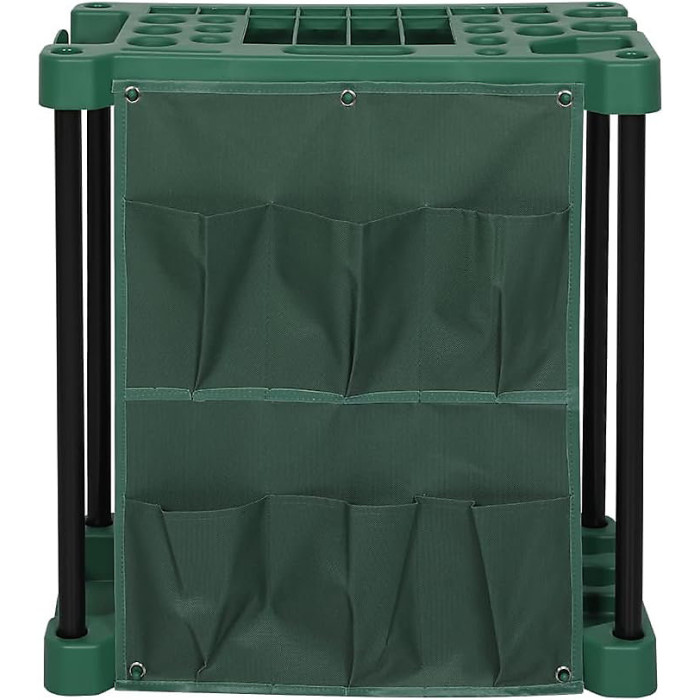 Rectangular Tool Storage Rack for Garage & Garden, Organizes Up to 40 Tools with Slots