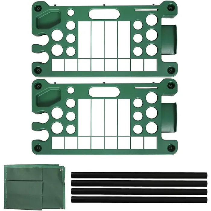 Rectangular Tool Storage Rack for Garage & Garden, Organizes Up to 40 Tools with Slots