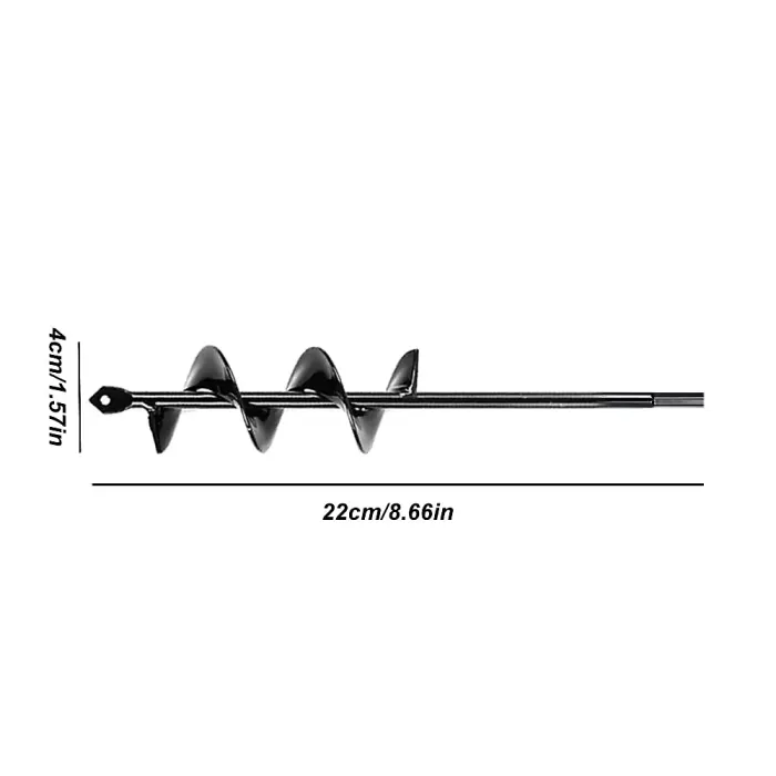4cm x 22cm Garden Auger Spiral Drill Bit for Planting Heavy-Duty Bulb Planter Attachment for 3/8Inch Drill Ideal for Seedlings