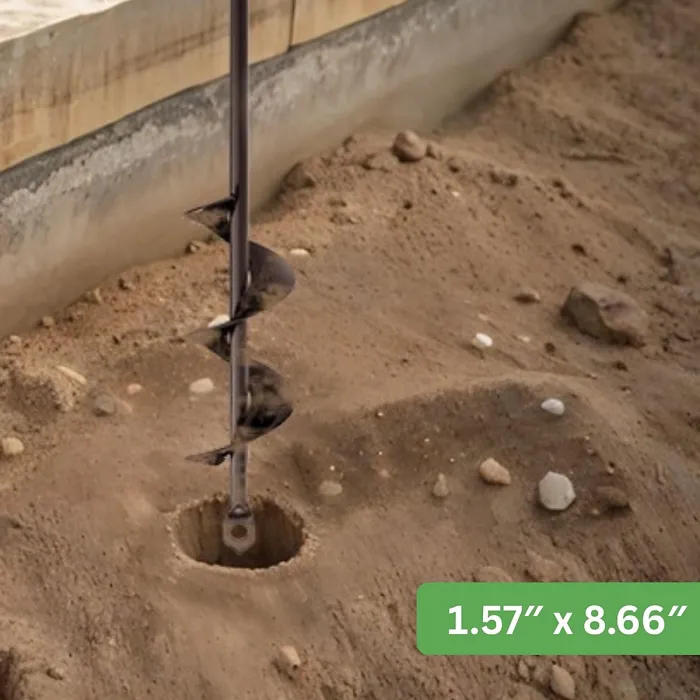 4cm x 22cm Garden Auger Spiral Drill Bit for Planting Heavy-Duty Bulb Planter Attachment for 3/8Inch Drill Ideal for Seedlings