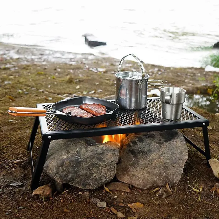 Portable Family BBQ Grill Stainless Steel Charcoal Barbecue Foldable for Camping Travel Picnic Outdoor Cooking