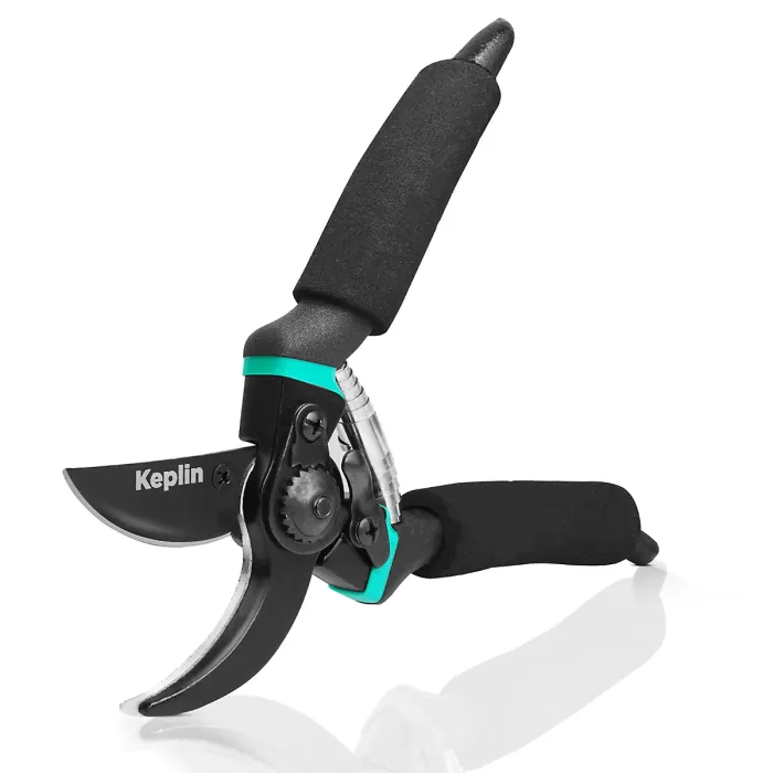 Keplin Garden Secateurs Titanium Steel Blades, Drop Forged Aluminum Handles, Non-Slip Grip Heavy Duty Pruning Shears