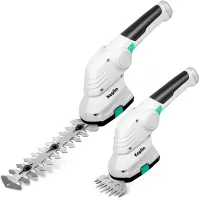 Keplin 2 in 1 Cordless Grass Shear & Hedge Trimmer 7.2V Rechargeable 1500mAh Battery, Lightweight Handheld Garden Edging