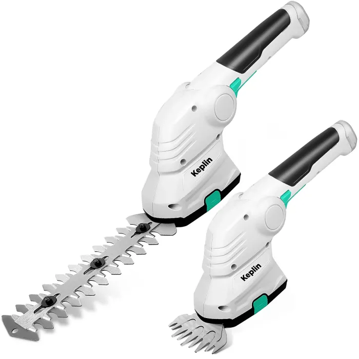 Keplin 2 in 1 Cordless Grass Shear & Hedge Trimmer 7.2V Rechargeable 1500mAh Battery, Lightweight Handheld Garden Edging
