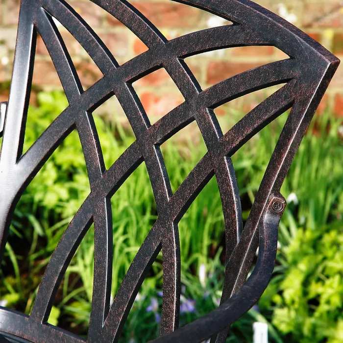 Lazy Susan Alice Antique Bronze 6 Seater Metal Garden Furniture set