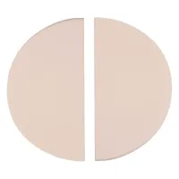 Dellonda Kamado Halfmoon Ceramic Heat Deflector Plates 15" - Set of 2