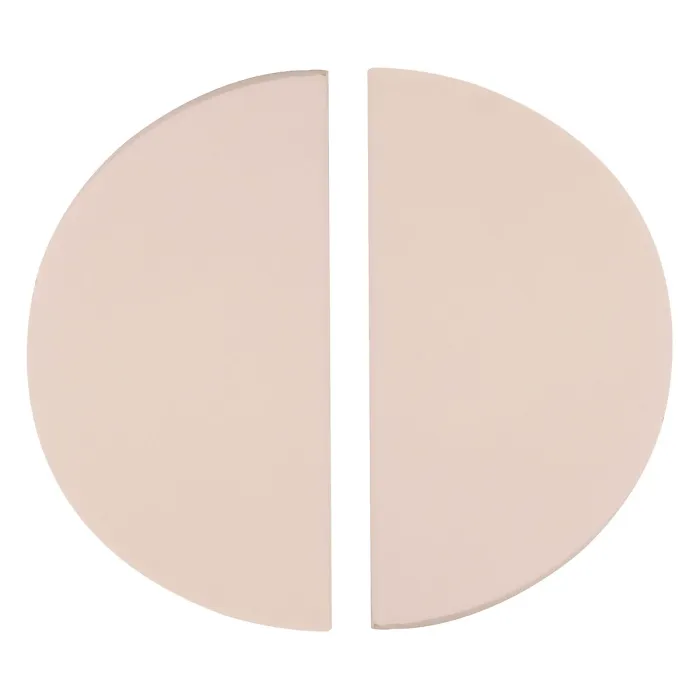 Dellonda Kamado Halfmoon Ceramic Heat Deflector Plates 15" - Set of 2