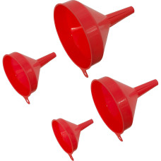 Versatile 4 Piece Funnel Set with Fixed Spouts - Perfect for Various Liquids