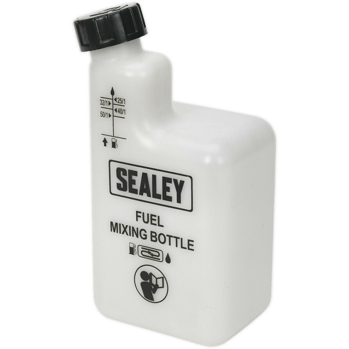 1 Litre 2-Stroke Petrol Fuel Mixing Bottle with Ratio Markings for Accurate Mixing