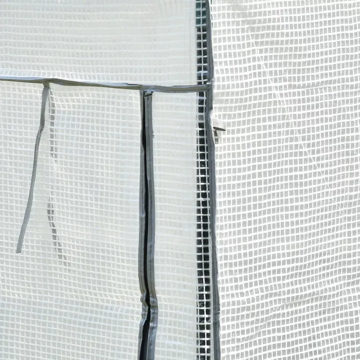 Outsunny 100 x 50 x 150cm Greenhouse w/ Zipper Roll-up Door Outdoor White