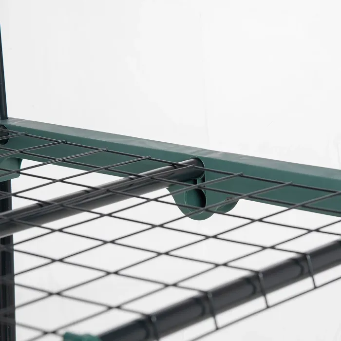 Outsunny 5 Tier Mini Greenhouse Grow House w/ Roll Up Door, Green