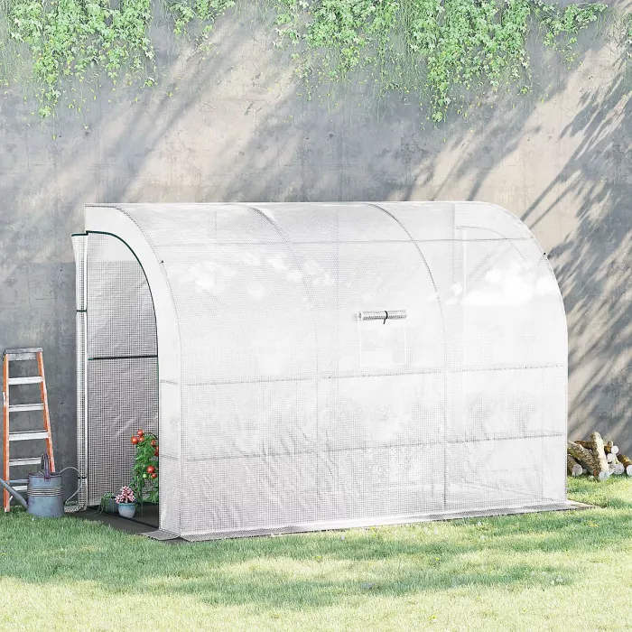 Outsunny 300 x 150 x 213 Plant Greenhouse Garden Nursery w/ Cover Window, White